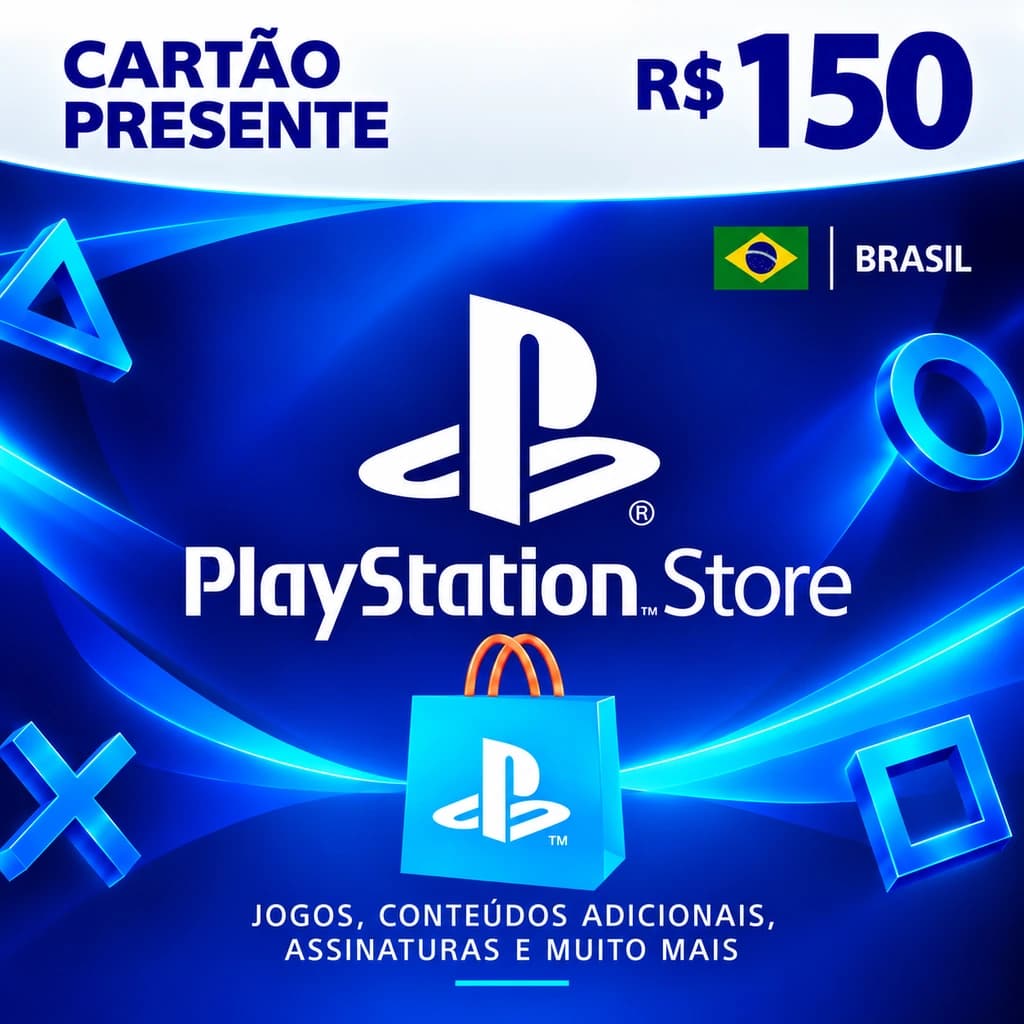 Gift Card PlayStation Store R$ 150 - Cartão Presente Brasil