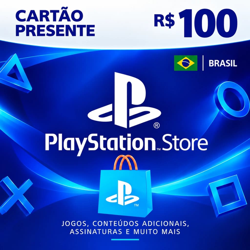 Gift Card PlayStation Store R$ 100 - Cartão Presente Brasil